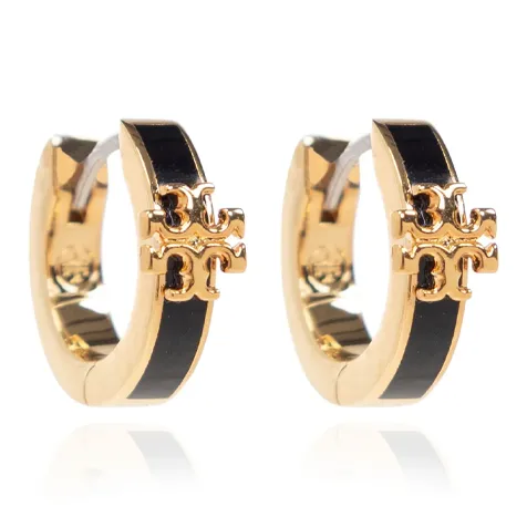 TORY BURCH Латунь Эмаль Кристалл Серьги Женские Черный
