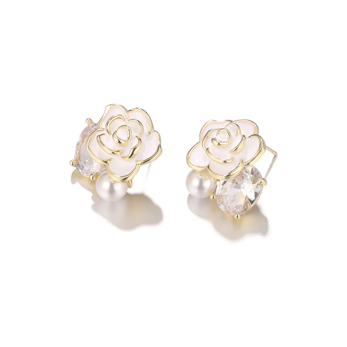 Clect Серьги-гвоздики с камнями женские