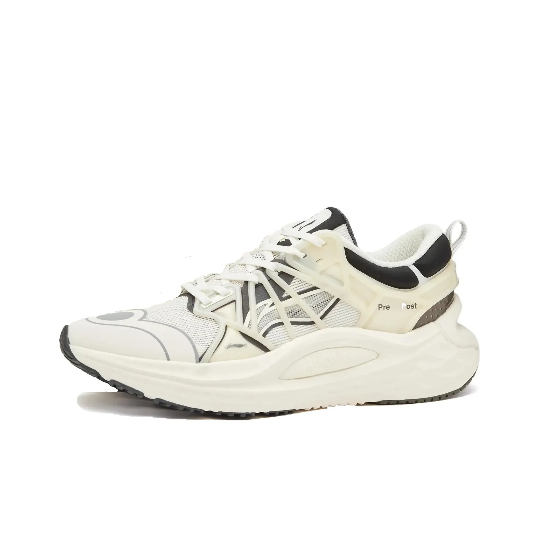 LiNing Cushioning Wear Resistant Low Top Casual Running Shoes Men's White