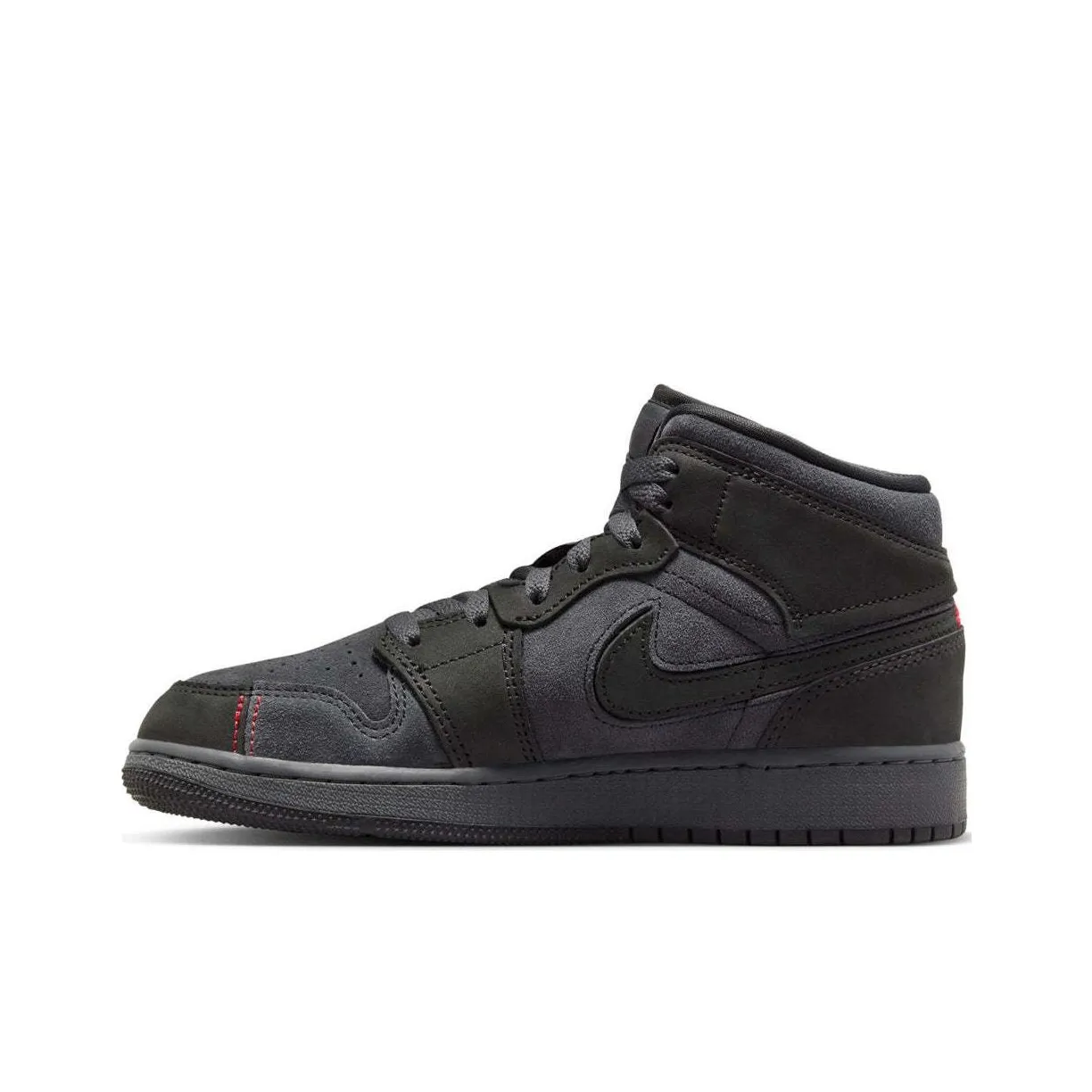Jordan 1 Mid SE Craft   Dark Smoke Red GS