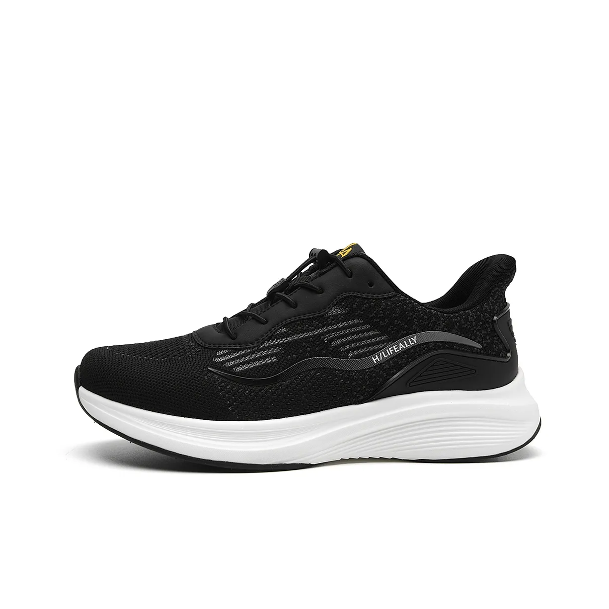 HLA Men's Summer Casual Height Increasing Breathable Comfortable Flyknit Platform Men's Casual Shoes