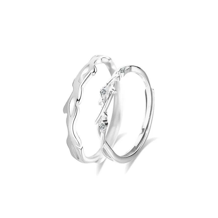 MUYAN Серебро S925 Шип Interlocking Кольцо Унисекс