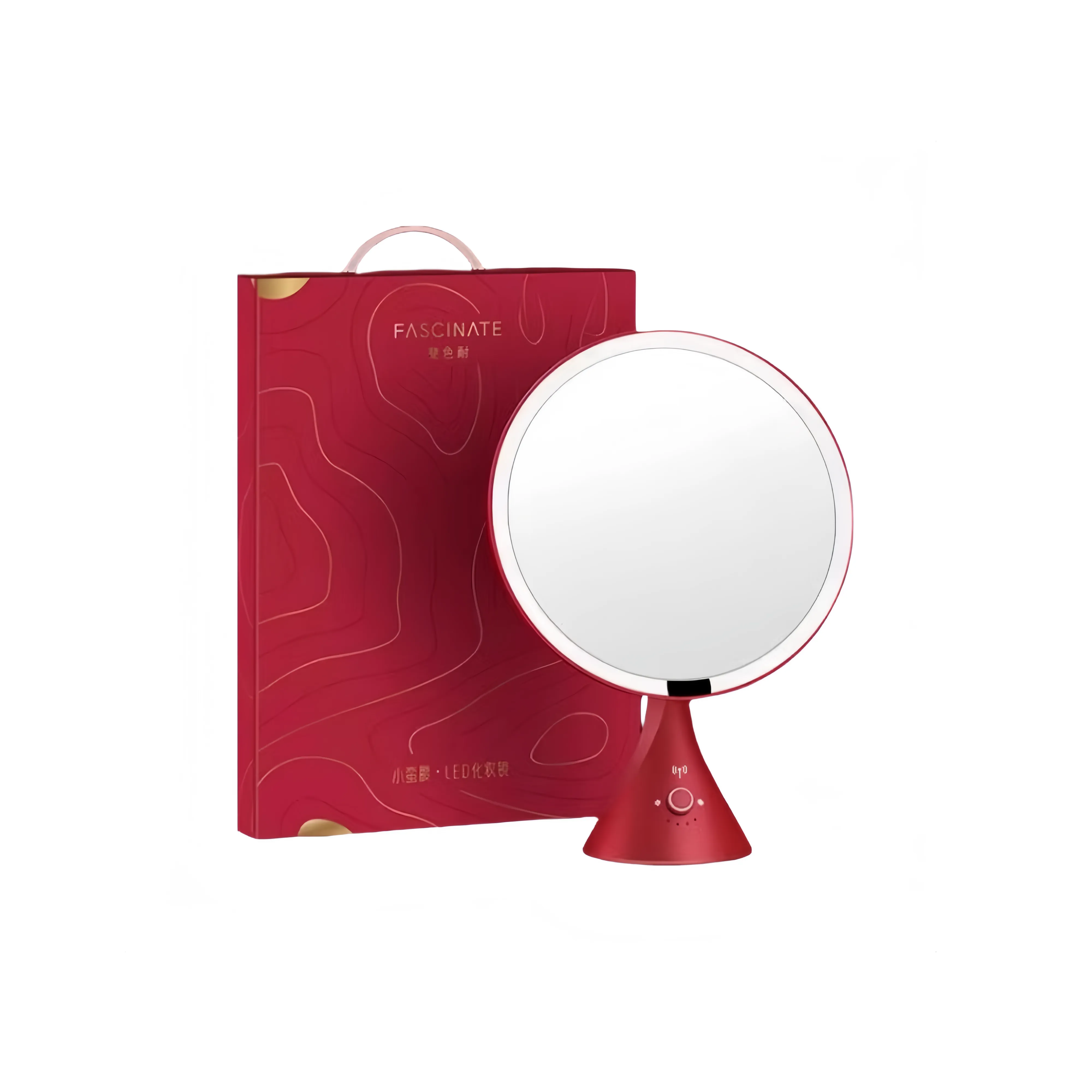 FASCINATE Тонкий Обхват талии Зеркало для макияжа All in One Настольный Ванитный LED Свет Умная Зарядка Освещенное Зеркало