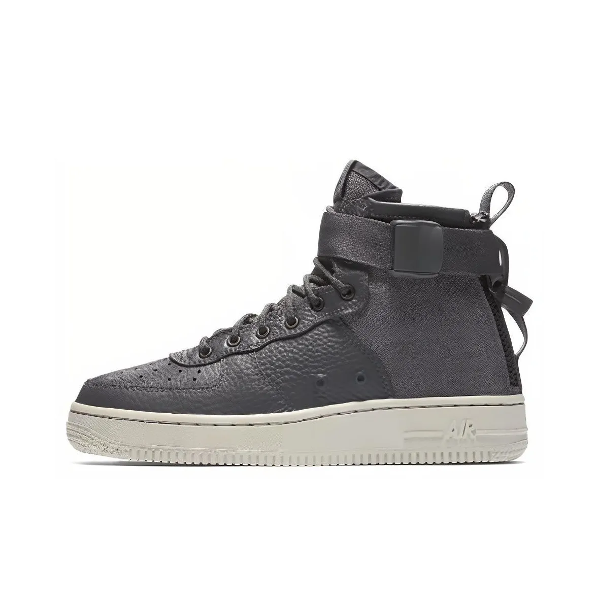 Nike Air FORCE 1 Темный GREY Женские Non Slip Легкий MID Топ Скейтбординг Кроссовки Женские Серый