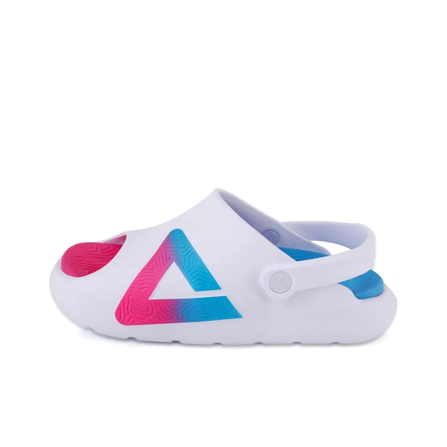 PEAK Slide Slippers Women's White Pink Blue