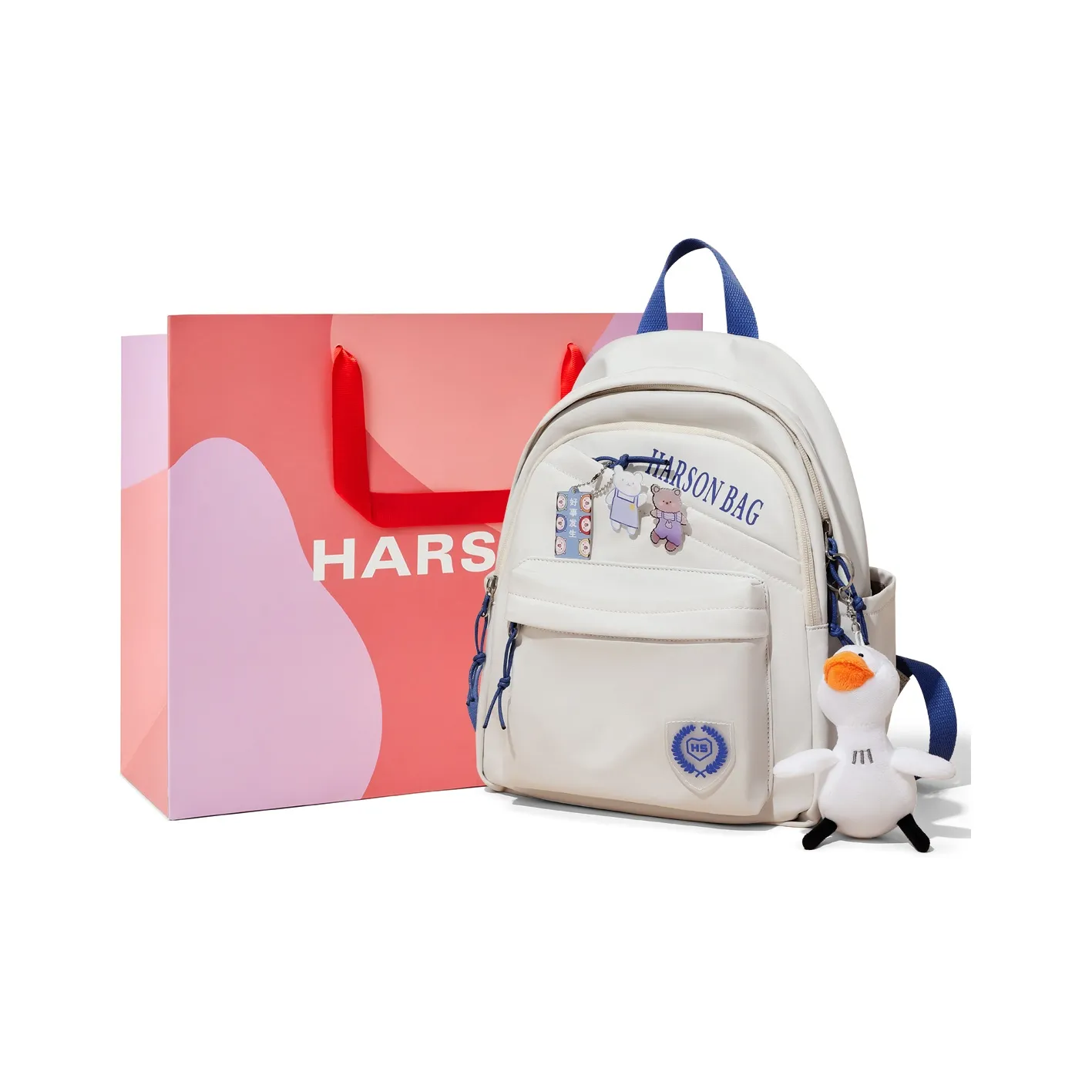 HARSON Fabric Japanese Style Cartoon Youthful Beautiful Backpacks Backpack Medium Size Women's Pink Purple