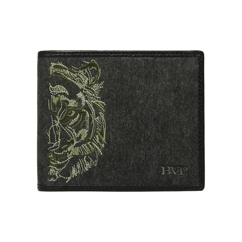 BVP Натуральная кожа Кошелек Мужской Амбра Серебряный SHEEN Турмалин