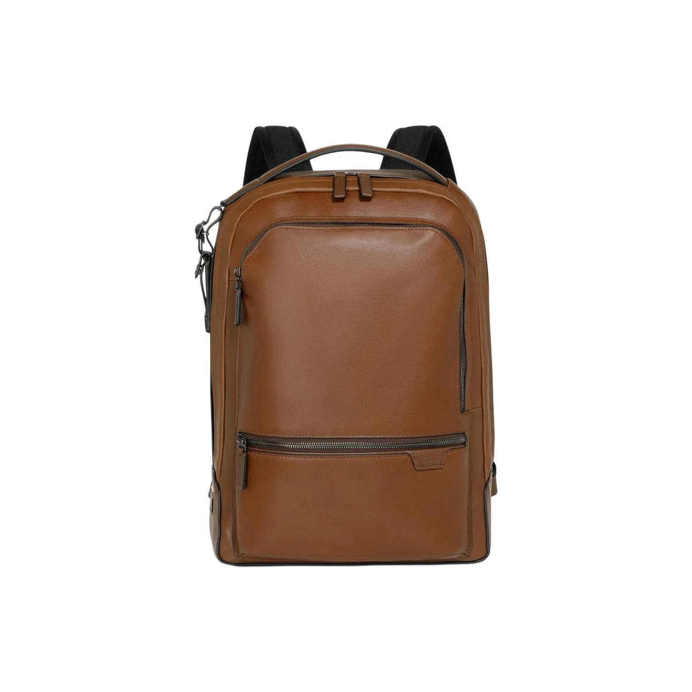 TUMI Smooth Leather Backpack Men's Brandy Brown