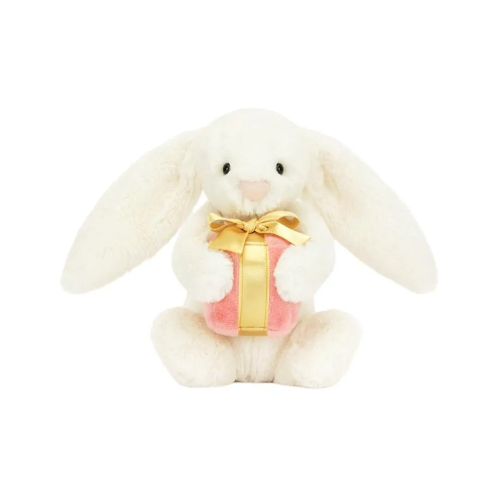 JELLYCAT Bashful Bunny With Present Plush Toy