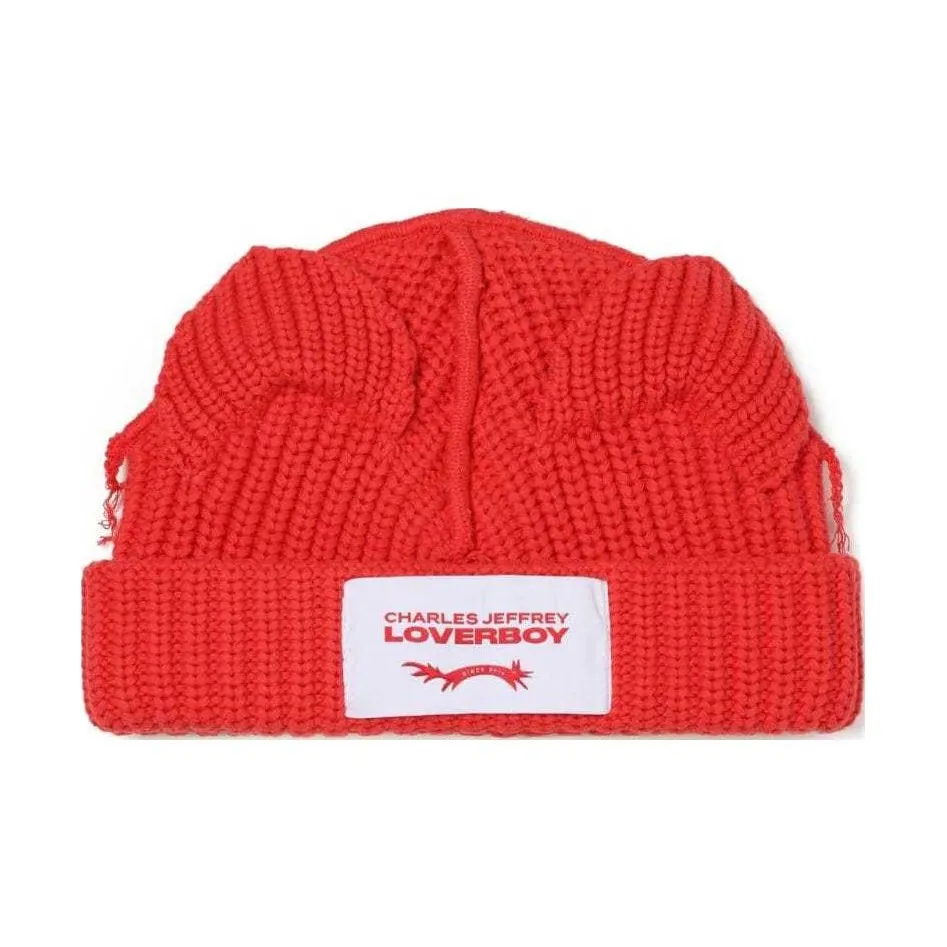 CHARLES JEFFREY Cotton Beanies Women's Red