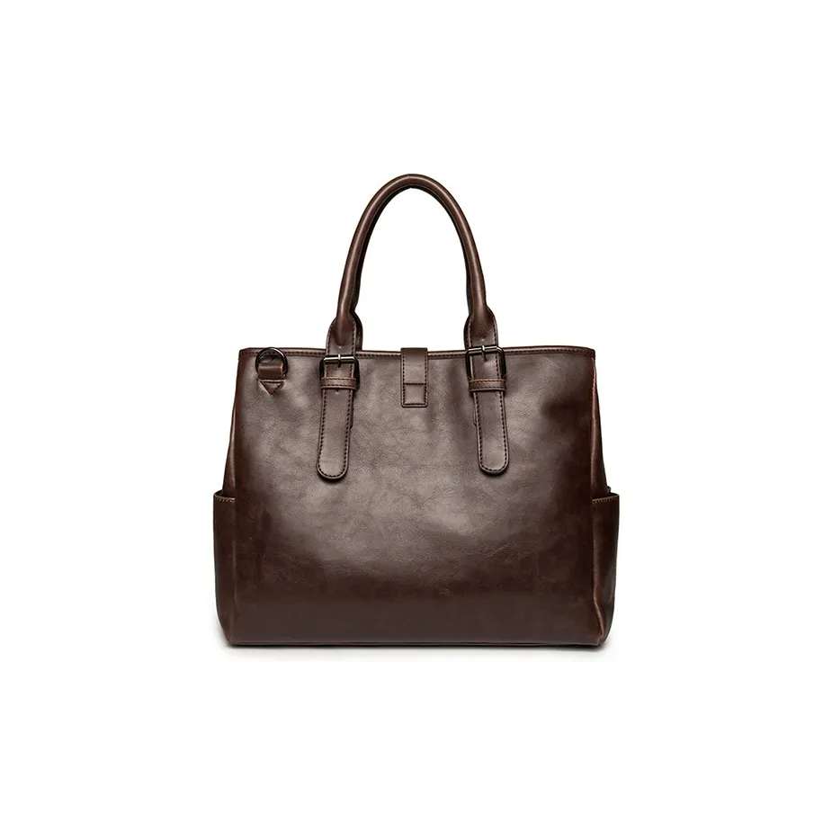 CARTELO Polyester Crossbody Bag Shoulder Bag Laptop Bag Handbag Medium Size Unisex Coffee
