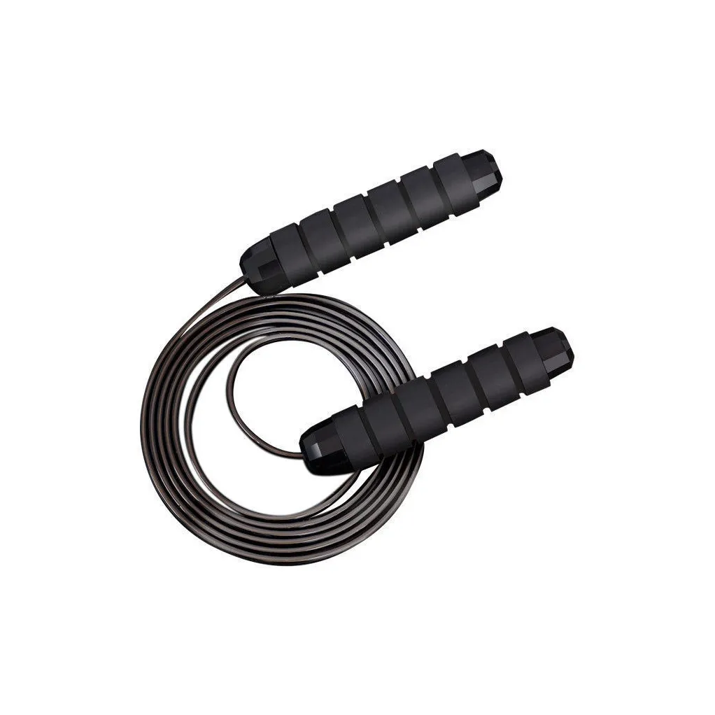 ELFBEAUTY Sports & Fitness Non CounAlpha Jump Ropes Adults Handle Material Sponge, Rope Material Steel Wire Black
