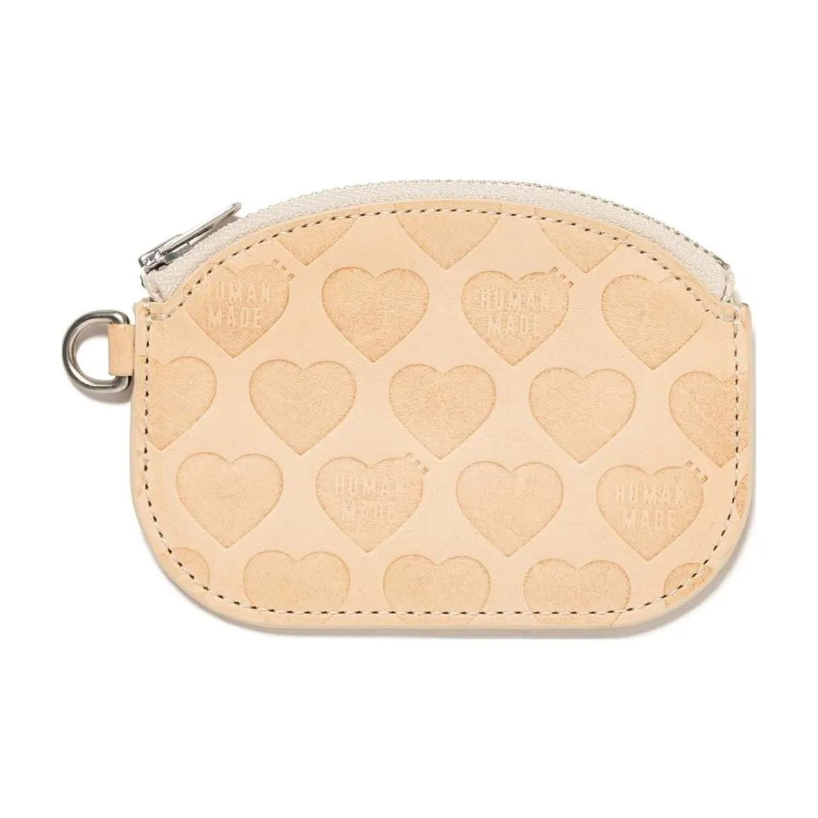 Human Made Коровья кожа с кожаными вставками кошелек для монет унисекс бежевый коричневый черный