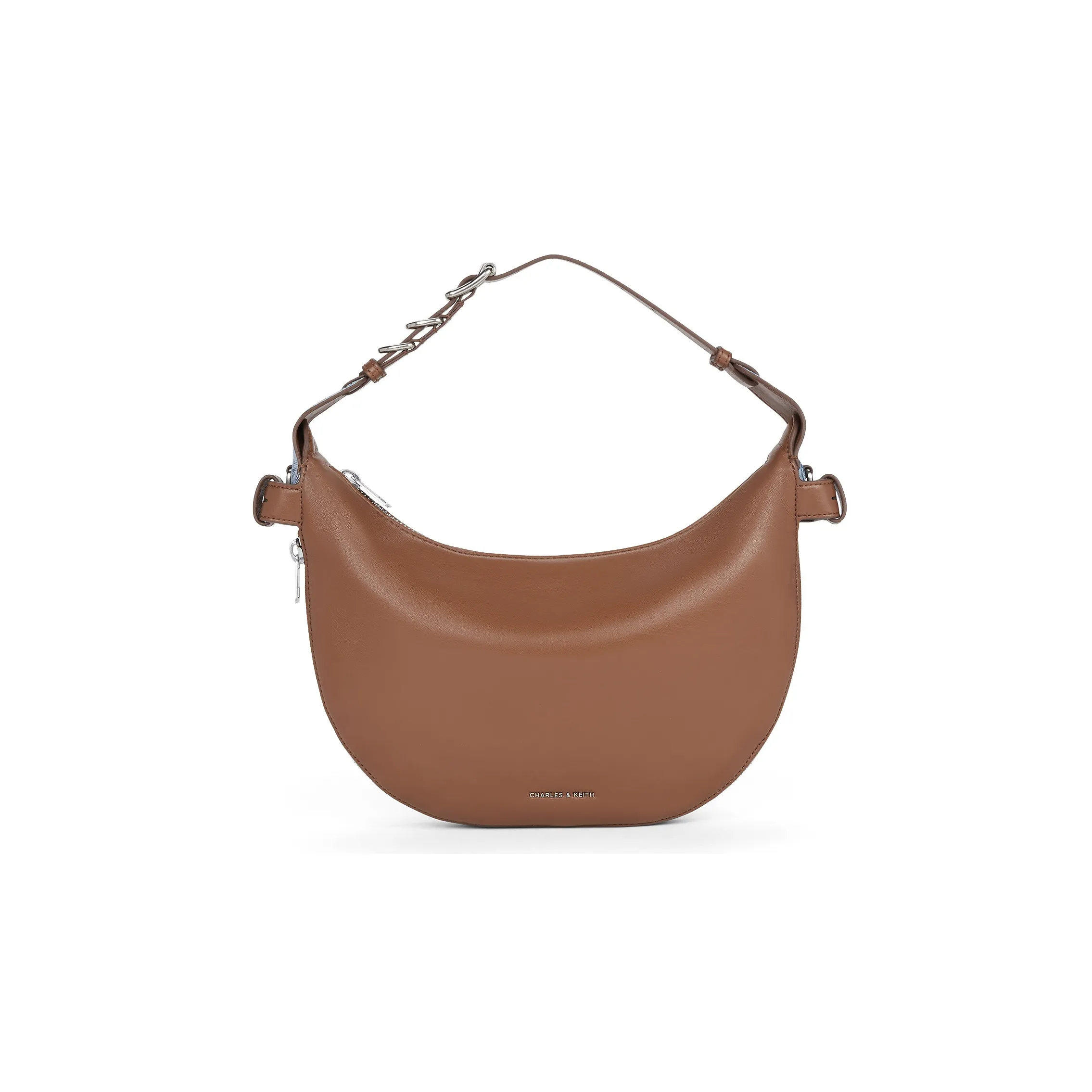 CHARLES KEITH ПУ (полиуретан) Сумка через плечо Средняя Женская Черный Кремовый Молочный Белый Коричневый Чайный Коричневый