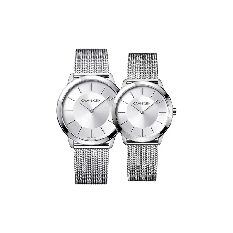 CK Calvin Klein Часы Кварцевый механизм Нержавеющая сталь Ремешок 40 мм и 35 мм Серебристый циферблат Унисекс