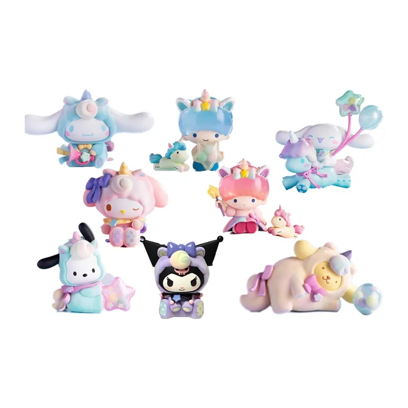 Miniso Kuromi Sanrio Fantasy Land Collection Kuromi Pochacco Blind Boxes Single Mystery Box Full Box 8 Pack Минисо Куроми Санрио Фантазия Коллекция Куроми Почако Блинд Коробки Одиночная Мистери Коробка Полная Коробка 8 Штук