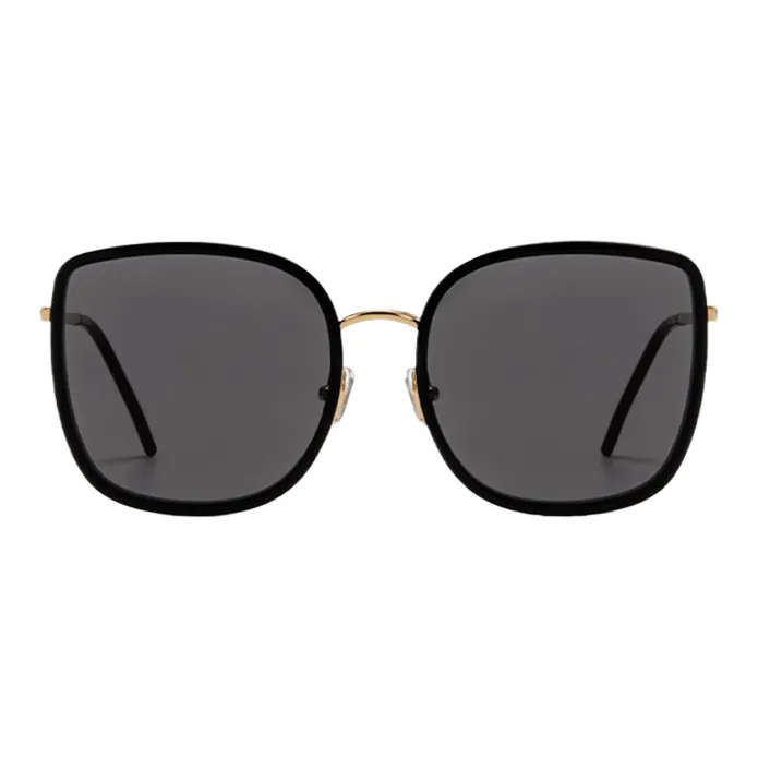 Thunder Pailong PC Металл Квадрат Солнцезащитные очки Женские Золото Серебро