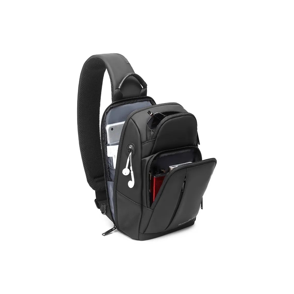 Victorian Traveler Membrana Dermalis Sling Bag Shoulder Bag Crossbody Bag Regular Men's Black