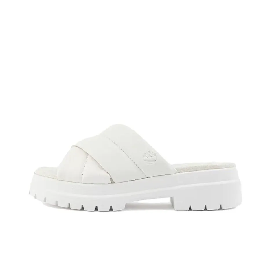 Timberland London Vibe Slides 'White Full Grain' Women's