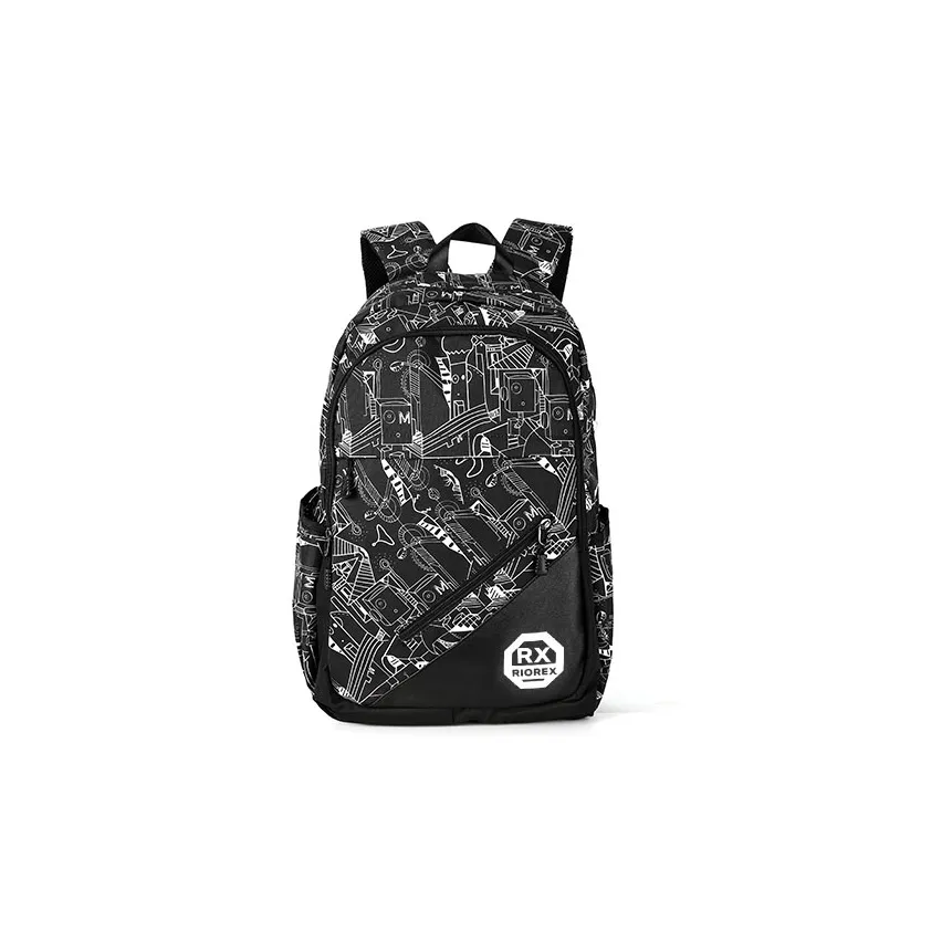 RIOREX Polyamide Backpack Laptop Bags Large Size Unisex Black