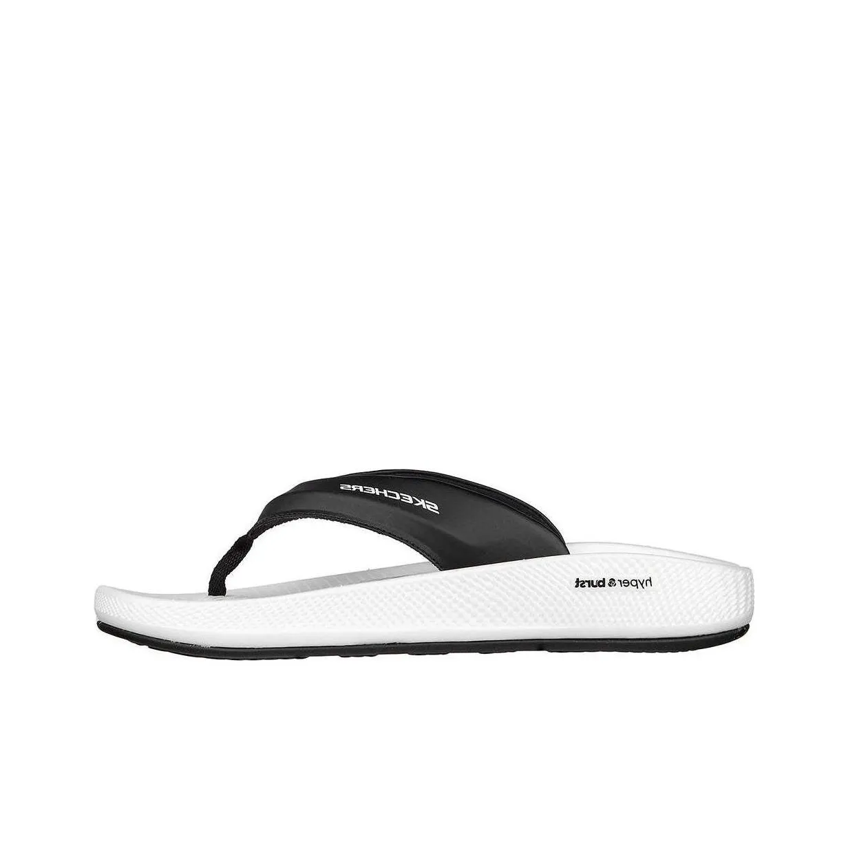 Skechers Hyper Slide Flip Flops Men's Black White