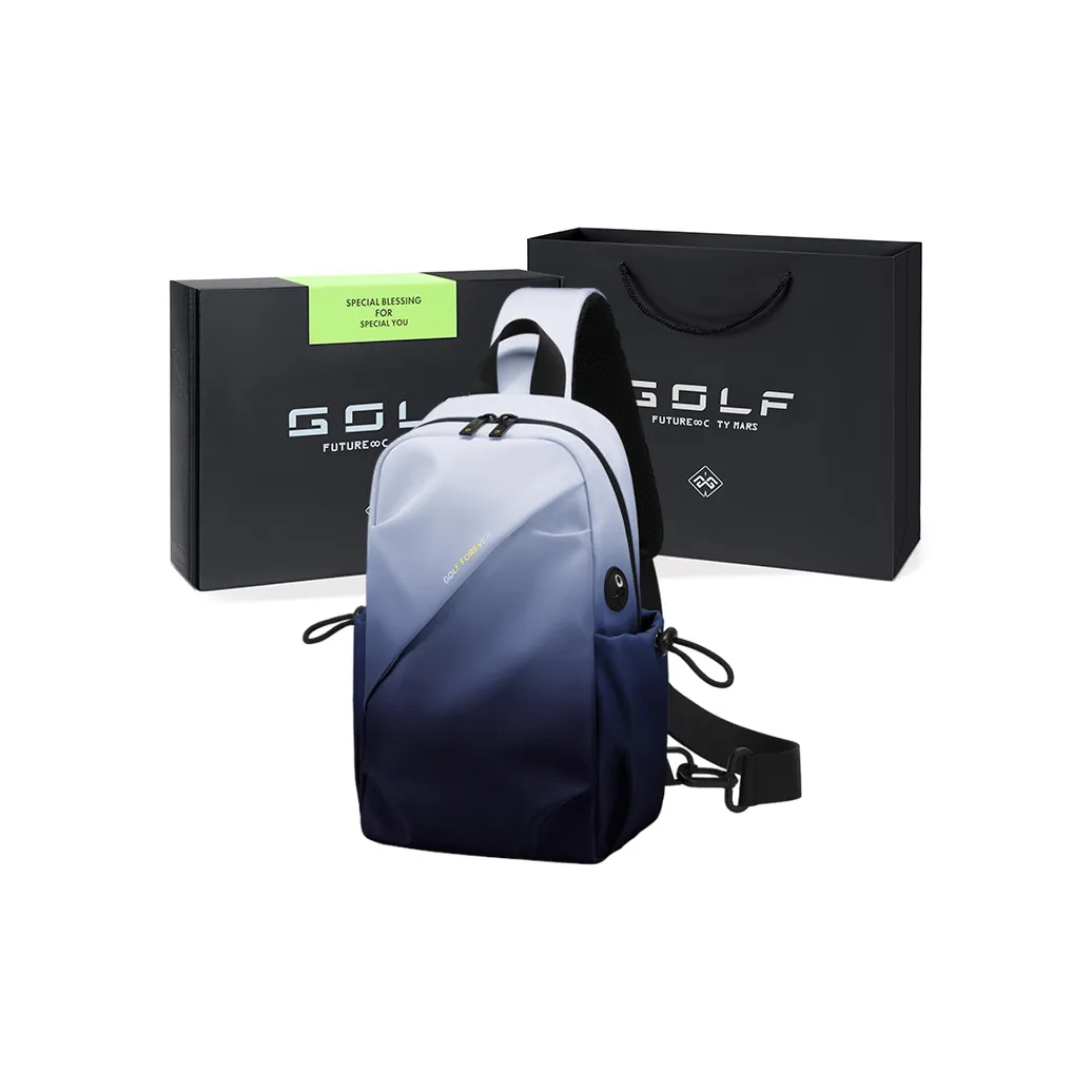 GOLF Ткань Сумка для мобильного телефона через плечо сумка через плечо сумка Sling средний размер мужская чернила светло-синий