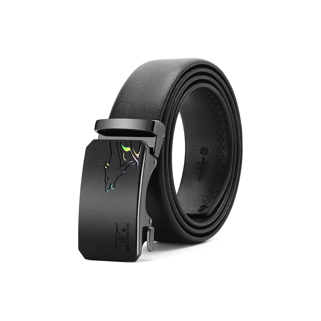 SEPTWOLVES Cow Split Leather Trendy Belt Men's 3.5cm