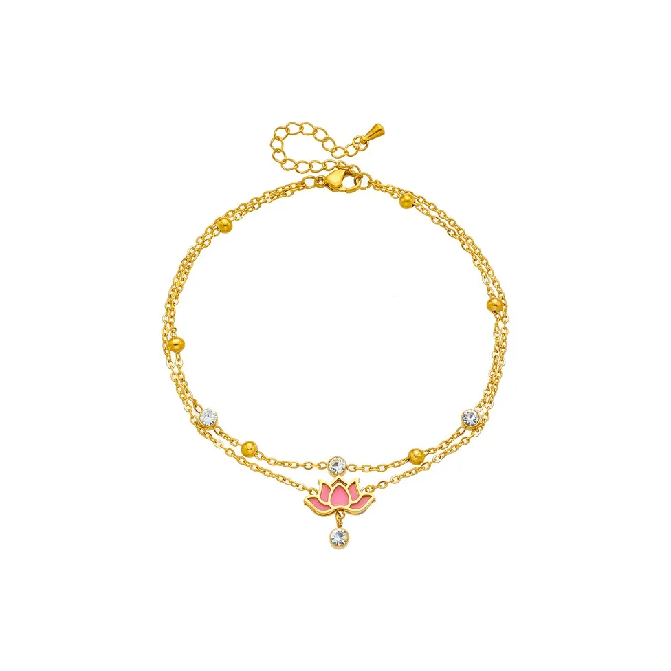 CHIEMOT Браслеты на щиколотку с цирконием женские