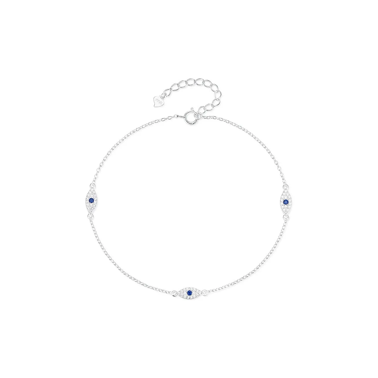 CHIEMOT 925 Sterling Silver With Zircon Ankle Ring Anklet Women's