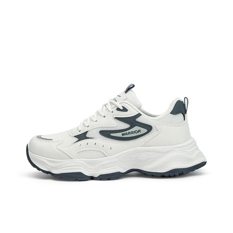 Warrior Low Топ Толстая подошва Кроссовки Мужские Бежево-Синие