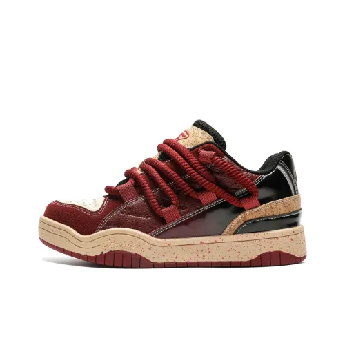 TOMAY Кроссовки для скейтбординга Low Top Бургундский Унисекс
