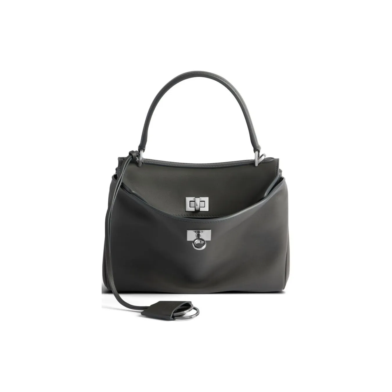 Balenciaga Smooth Cow Leather Shoulder Bag Crossbody Bag Handbag Mini Women's Gray