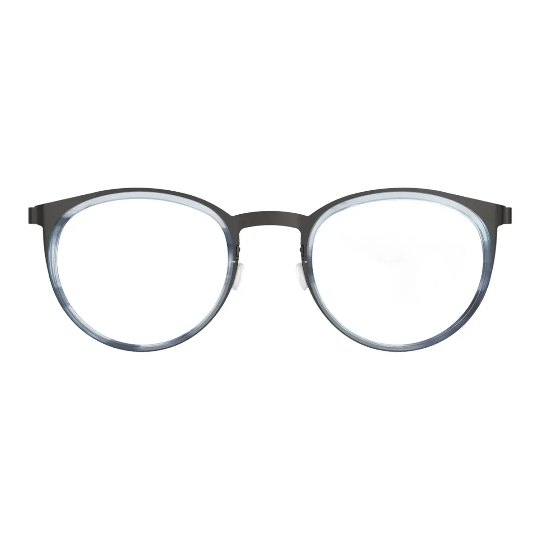 LINDBERG Titanium Round Eyeglass Frames Unisex Tortoiseshell/Black