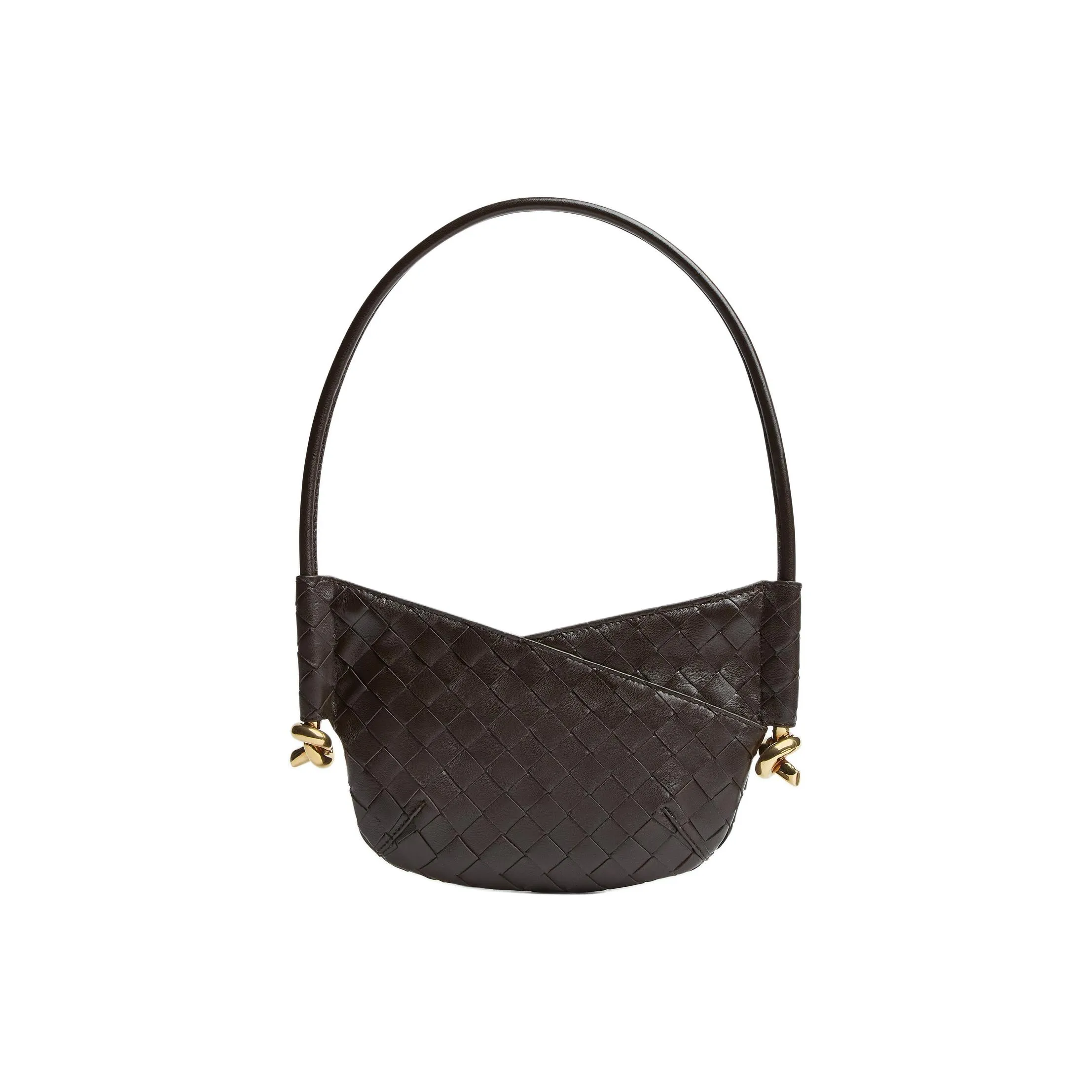 Bottega Veneta IntrecciatoSolstice Sheepskin Handbag, Shoulder Bag Mini Women
s Chocolate Brown