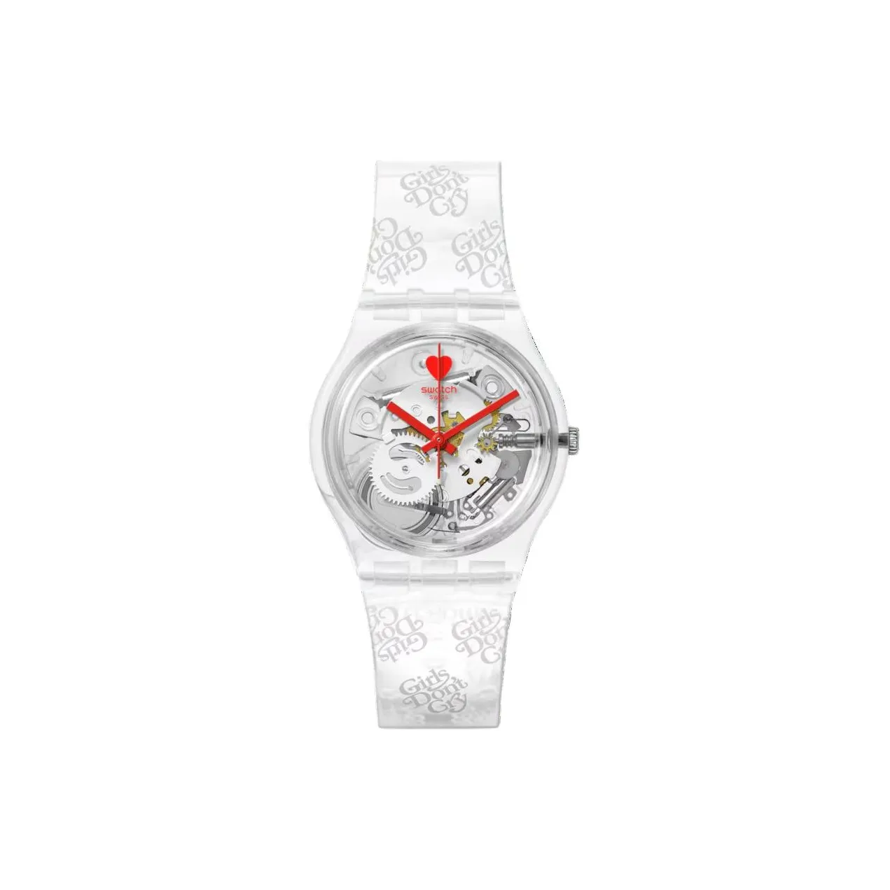 Swatch Quartz Механизм Унисекс Часы 34 мм Черепный циферблат Биоматериал Корпус Часы Силиконовый ремешок