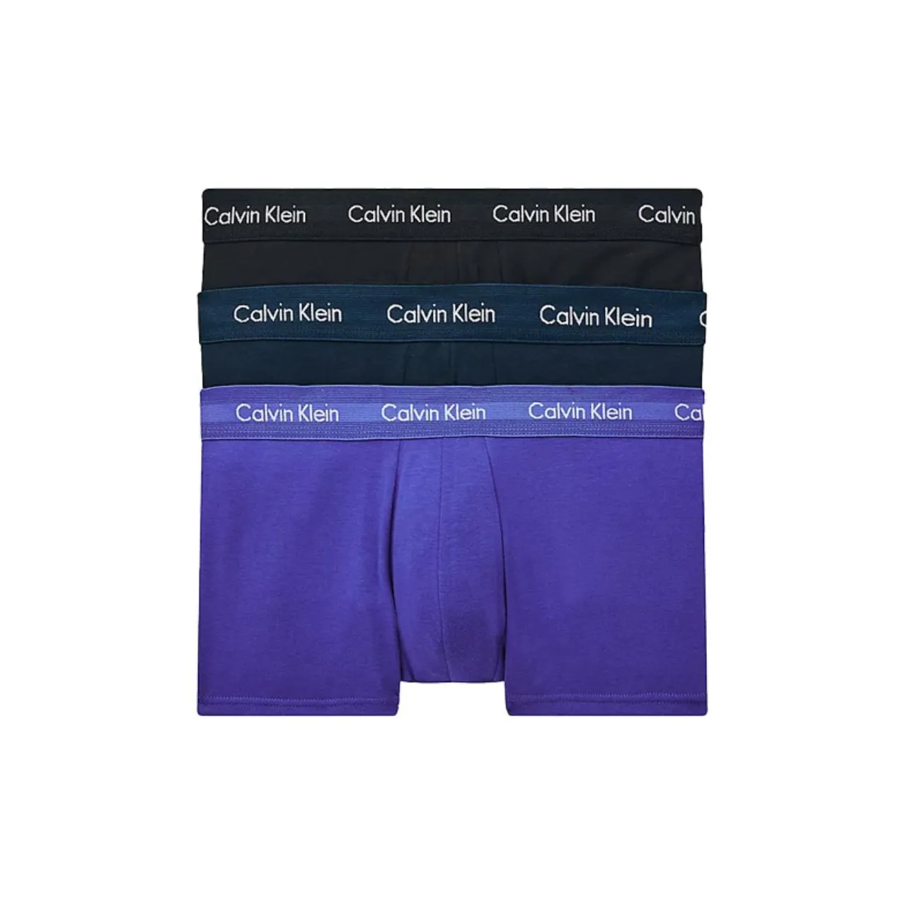 CALVIN KLEIN 3P LOW Step Шов Основная Часть Трусы Европейская Версия Женские 3 Упаковки Многоцветные