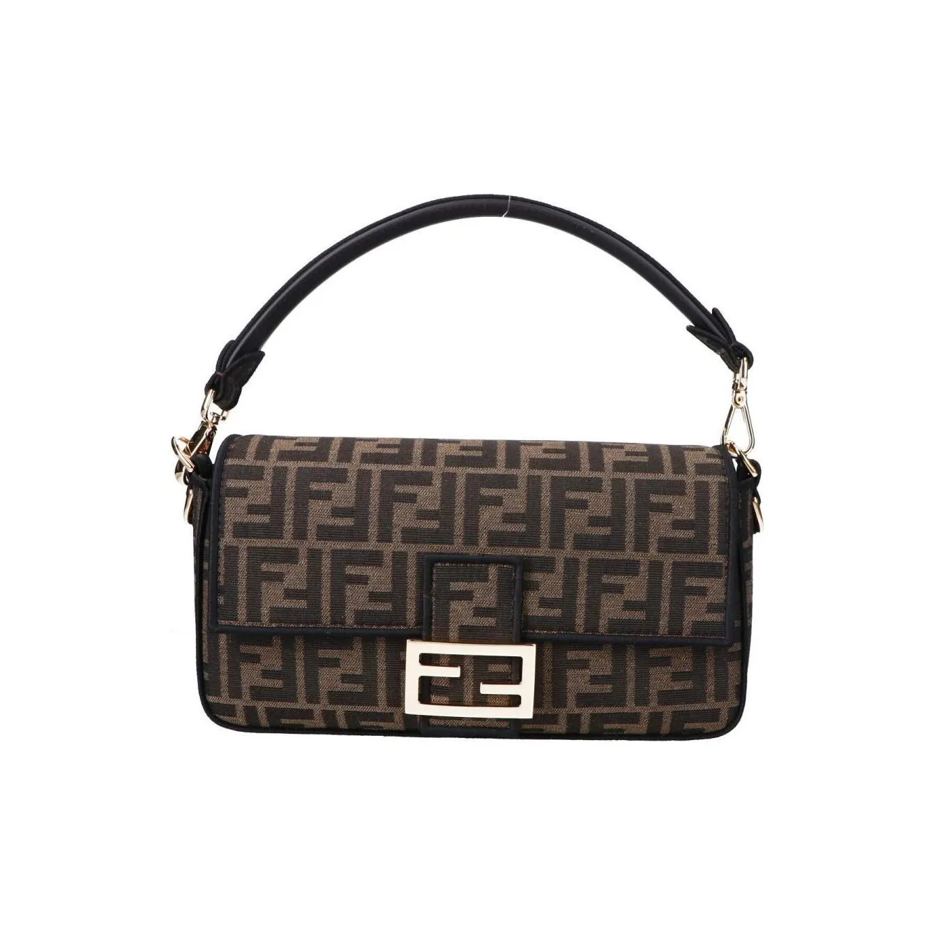 FENDI Baguette Fabric Baguette Bag, Handbag, Shoulder Bag, Crossbody Bag Medium Size Women's Brown