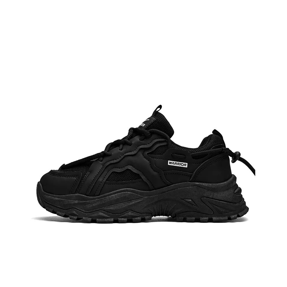 Warrior Черный Warrior Амортизация Высота Увеличение Дышащий Низкий Топ Кроссовки Мужские Черные