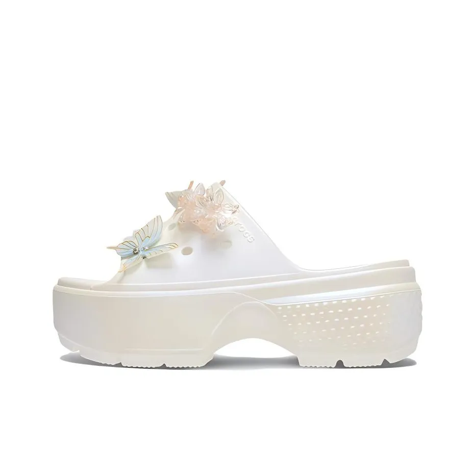Crocs Stomp Slides 'White' Women's