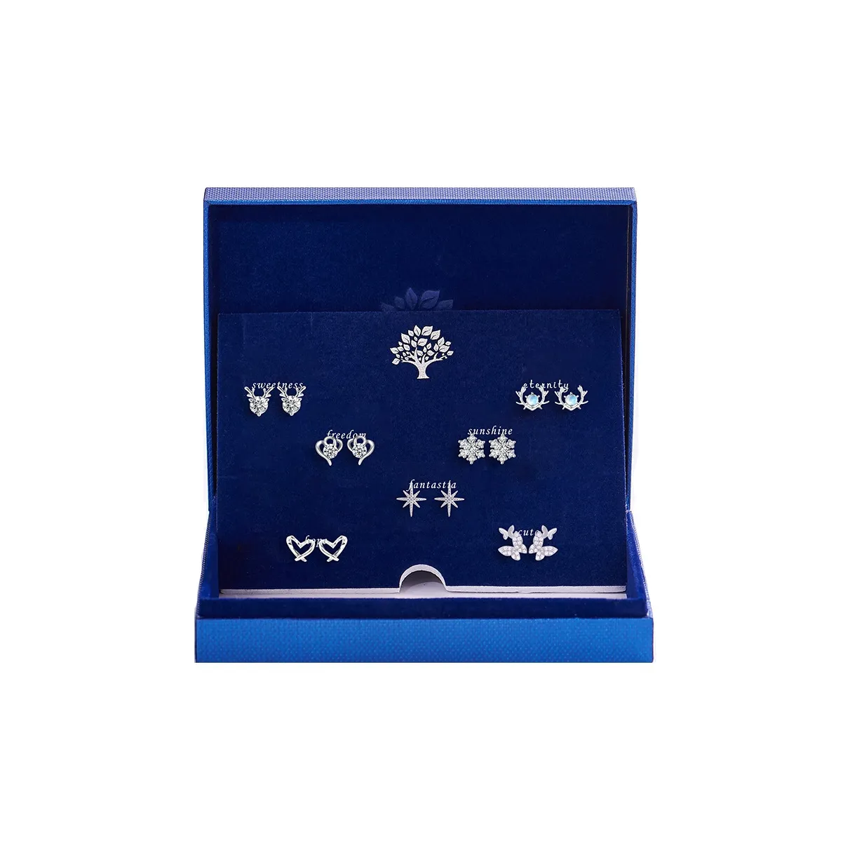 Серьги-гвоздики из серебра 925 пробы DJIN женские