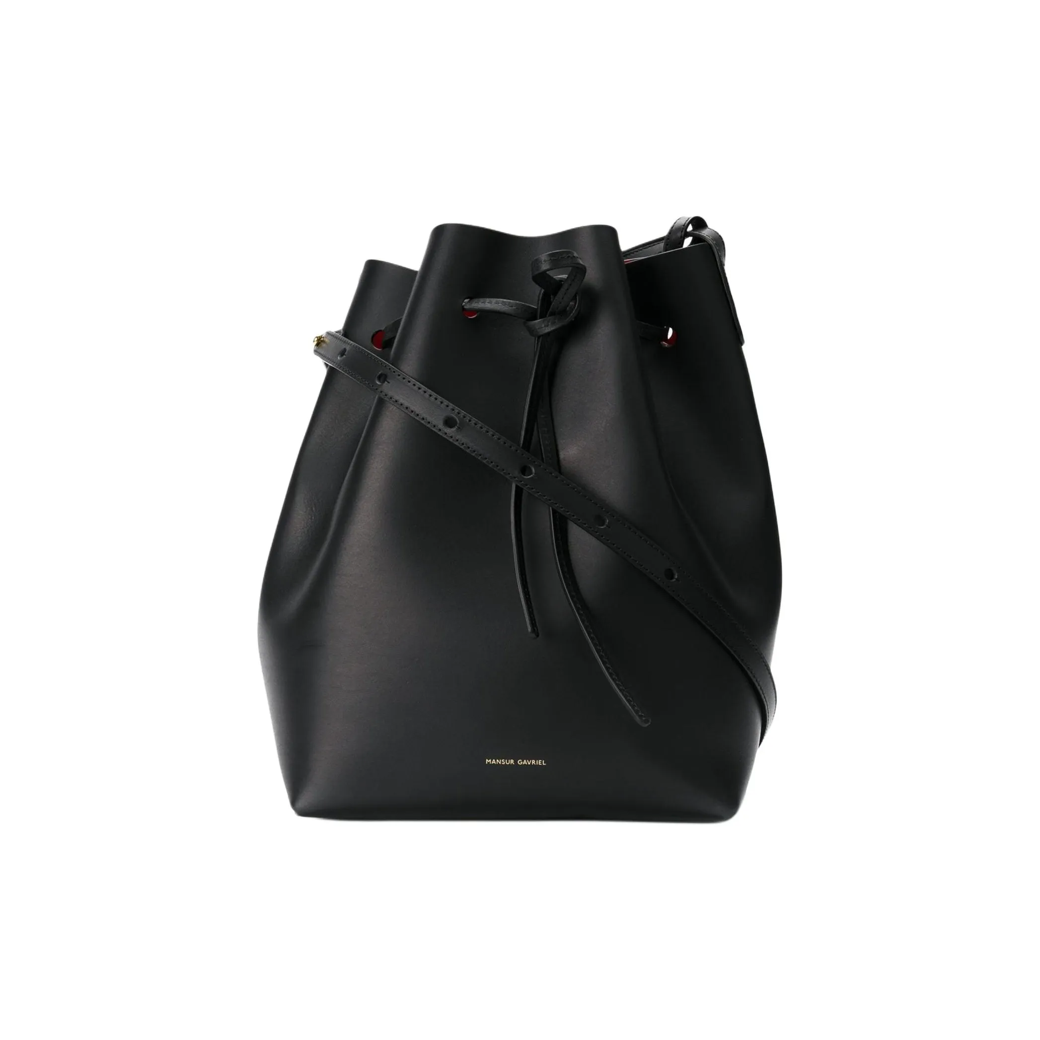 MANSUR GAVRIEL Cow Leather Bucket Bags Crossbody Bag, Shoulder Bag Women's Black