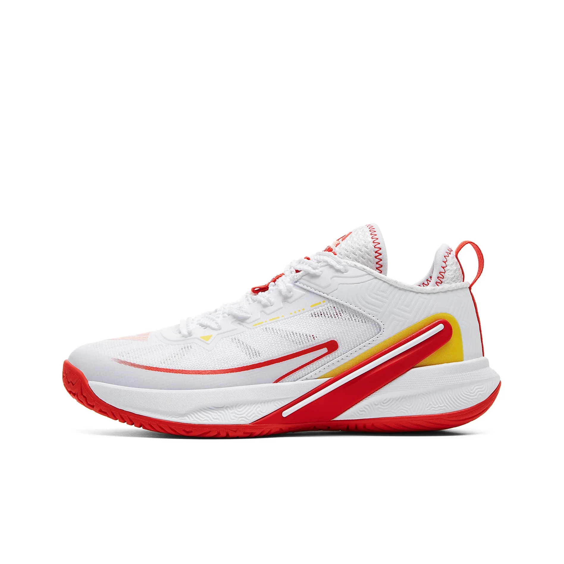 PEAK Амортизация Устойчивость к истиранию Дышащие Противоскользящие Низкий Топ Кроссовки для тренировок Женские Большой Белый Пик Красный