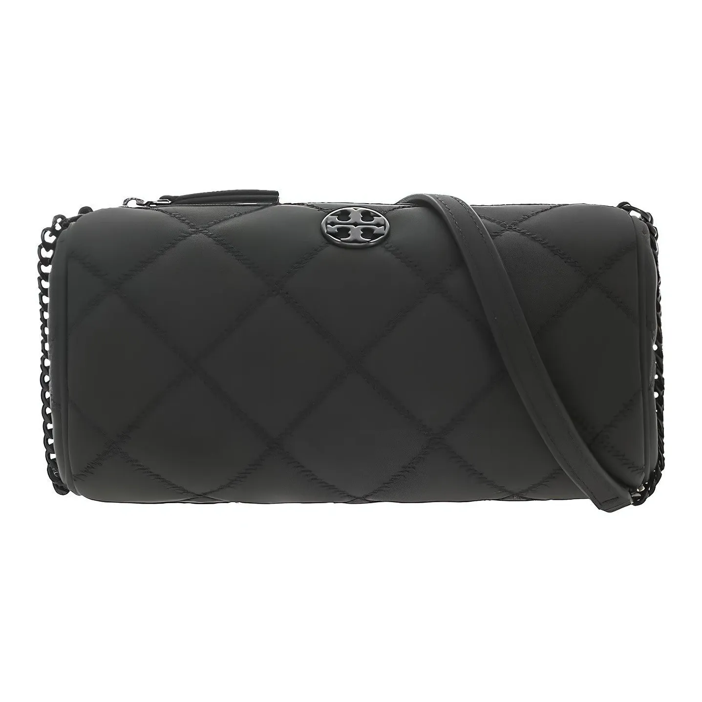 TORY BURCH TB Willa кожаная цилиндрическая сумка через плечо мини женская черная