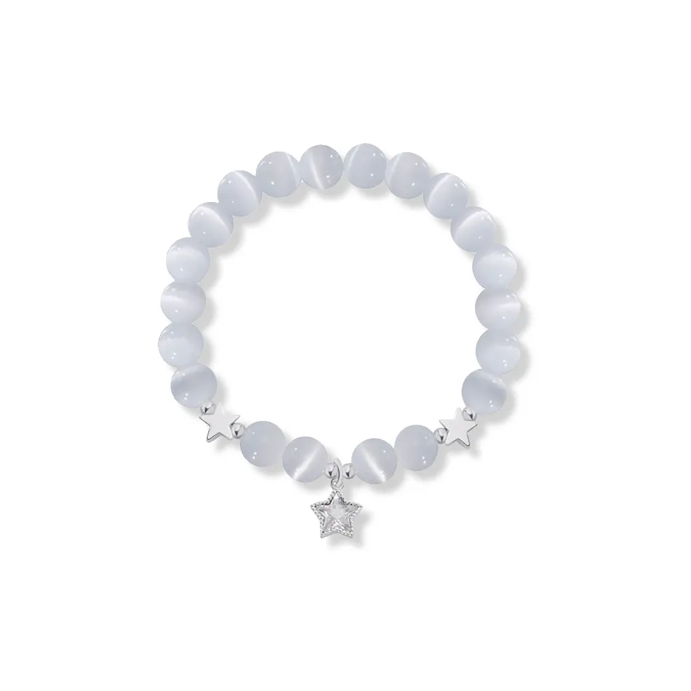 JOYDINNY Стекло Кошачий глаз Нефрит Браслеты Женские