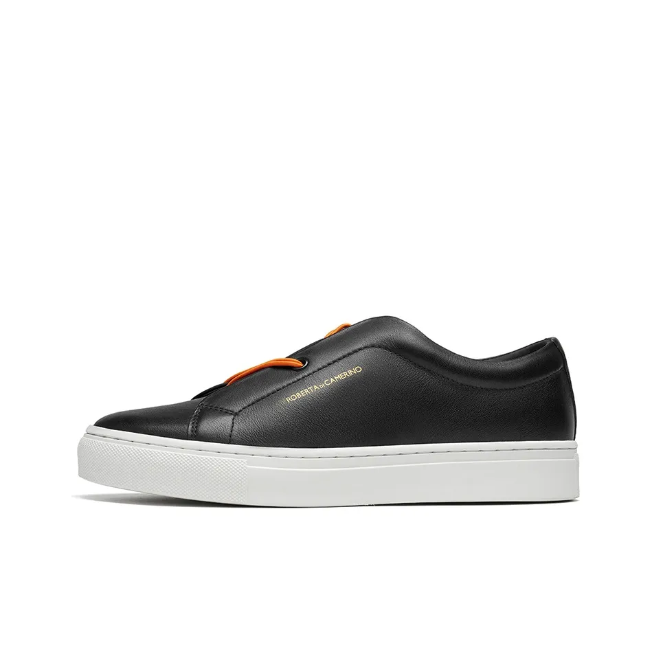 Roberta Di Camerino Slip-resistant Abrasion-resistant Low-top Skateboard Shoes Men's Black Роберта Ди Камерино Slip-resistant Abrasion-resistant Низкие кеды для скейтбординга Мужские Черные
