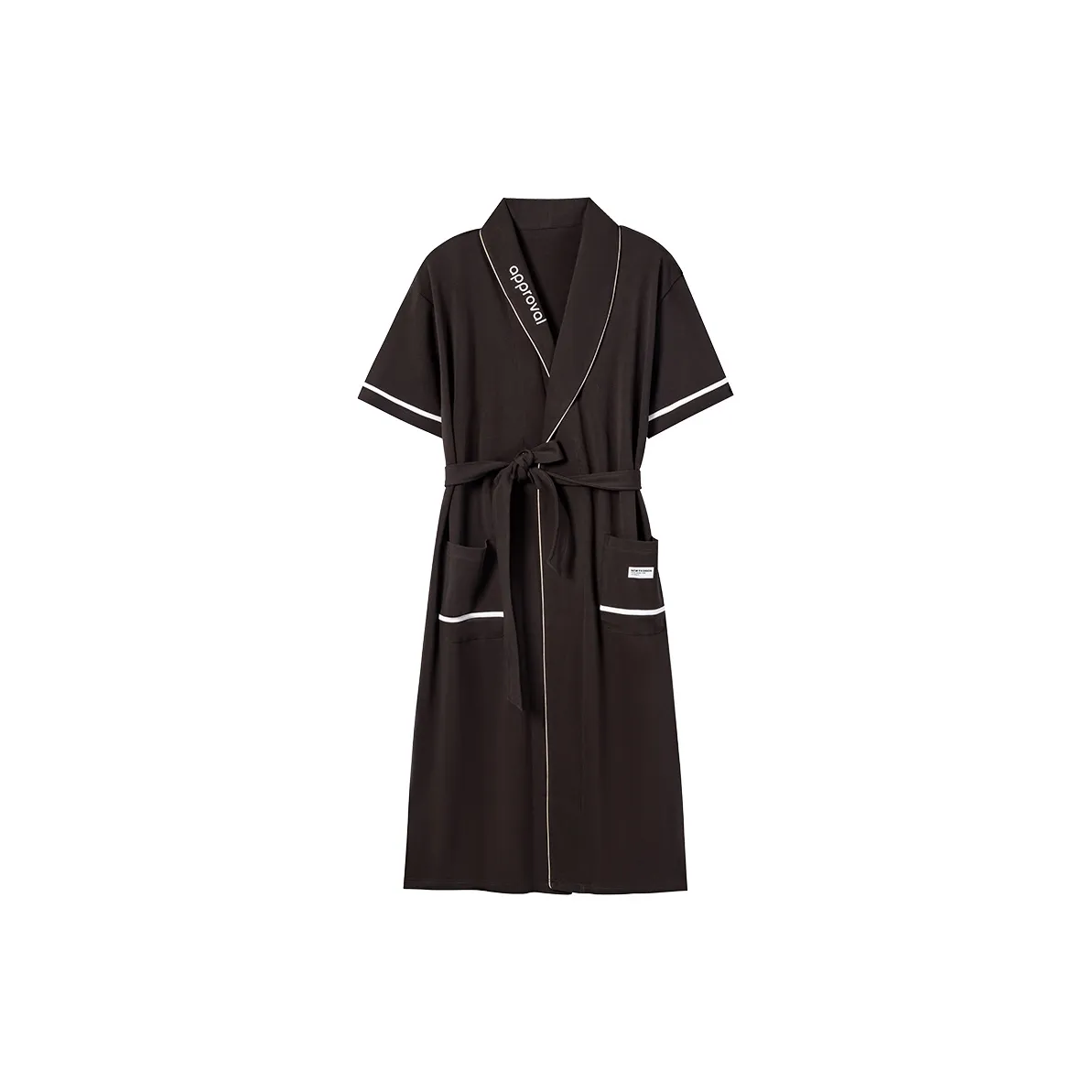 ROUKEER Pajama Robe Men's Black