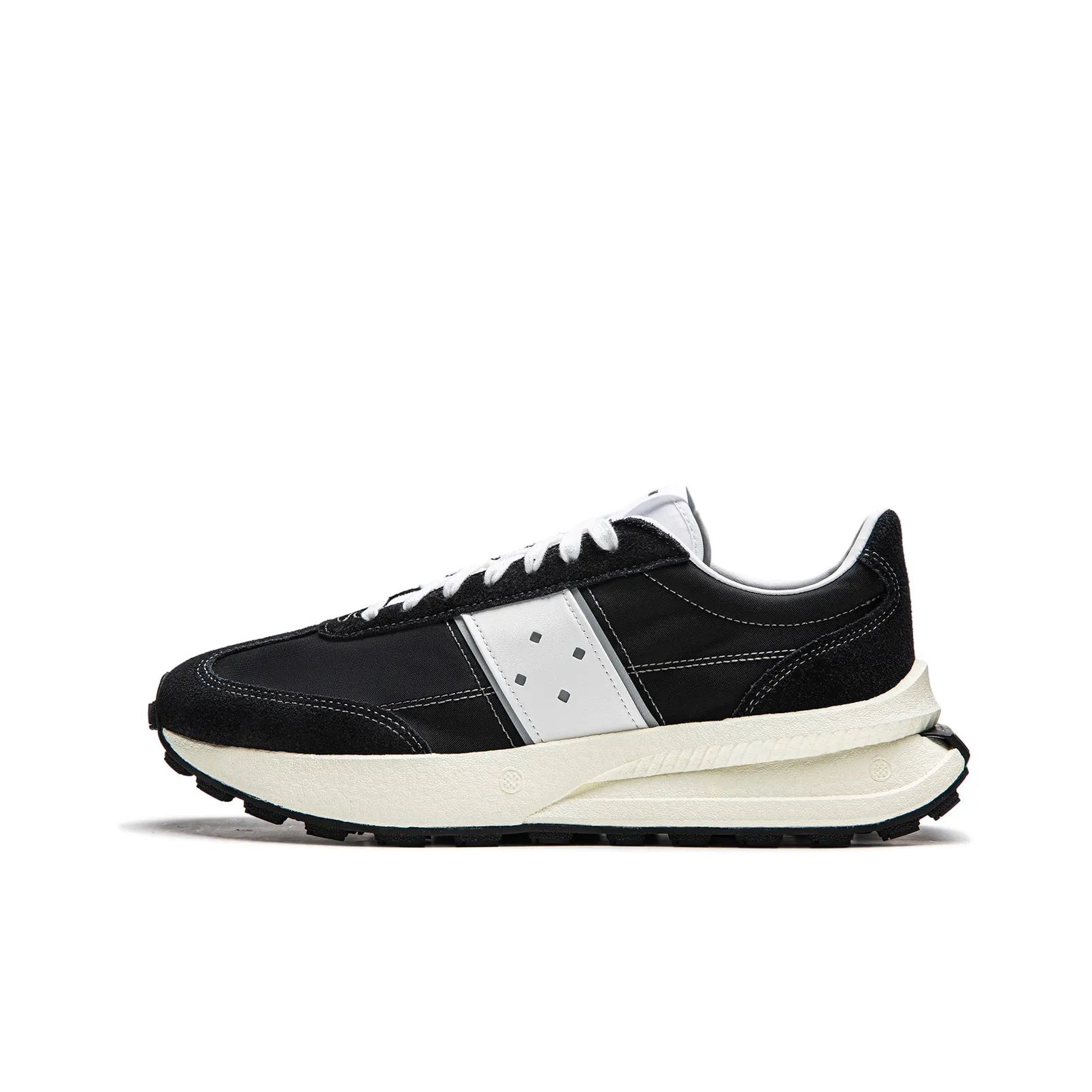 Лайнер Амортизация Износостойкие Низкие Кроссовки для Бега Унисекс Черные