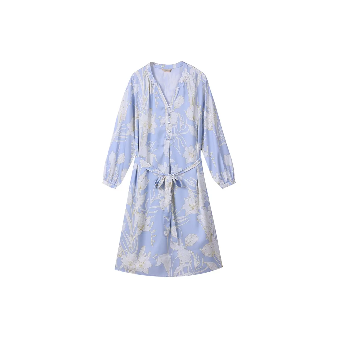 AUTUMNDEER Nightgown Women's Aqua Blue