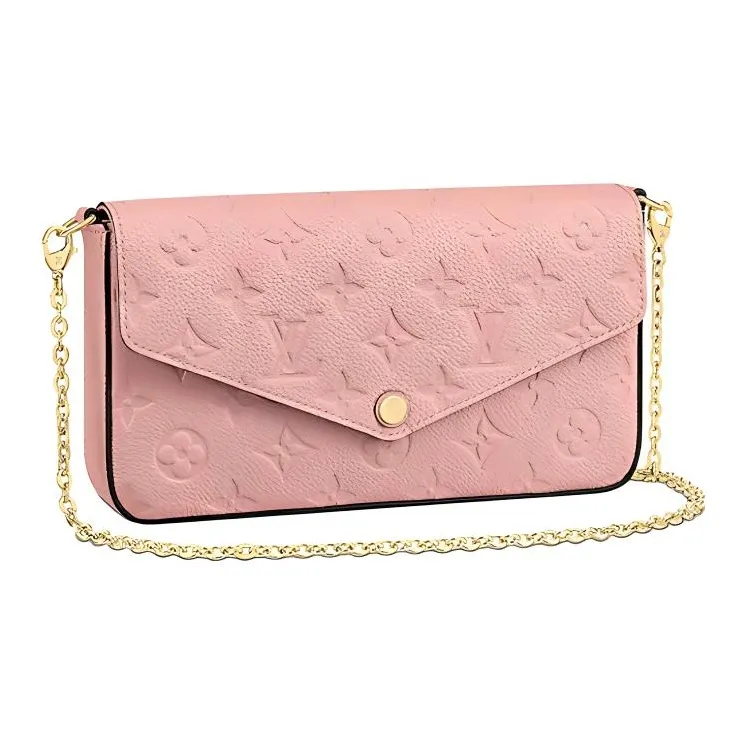 LOUIS VUITTON Félicie Pochette Monogram Empreinte Rose Poudre