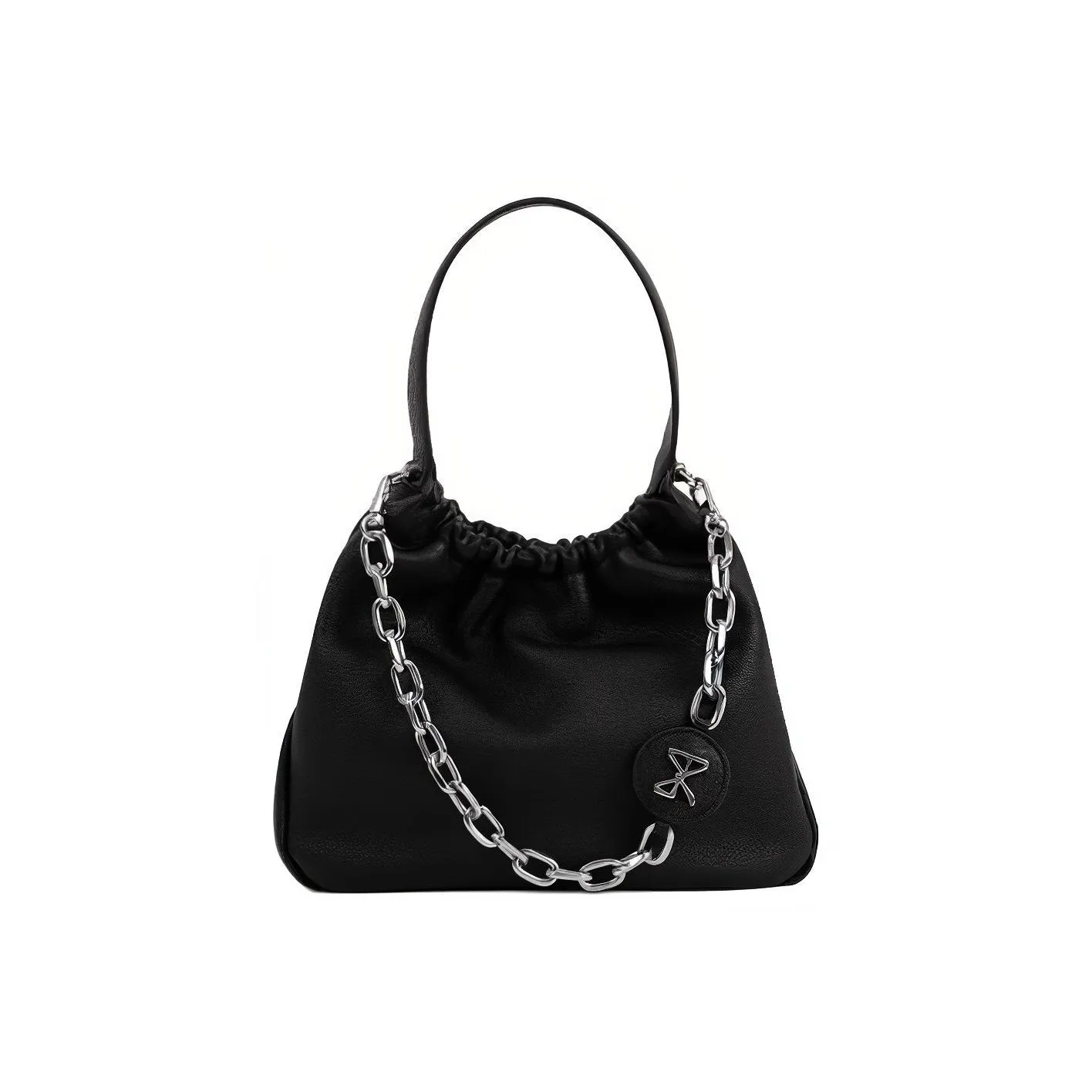 STAR TOWN Сумка-хобо из коровьей кожи сумка через плечо средний размер женская мушс черный Nice белый